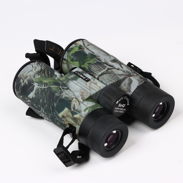 Бинокль «Охотник», 8×42, с чехлом, зелёный