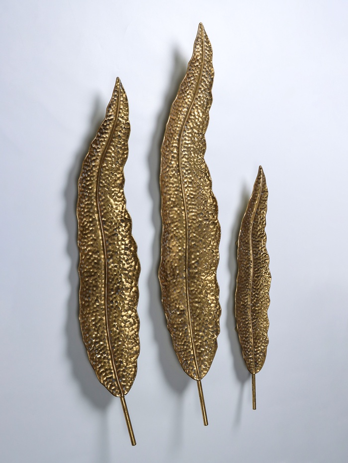 Декор на стену и на стол «Листья. Изгиб», панно, набор 3 шт.