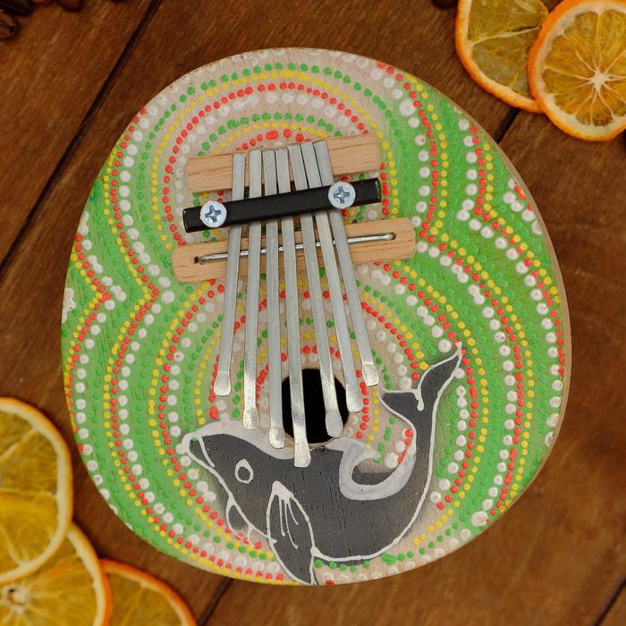 Сувенирный музыкальный инструмент «Калимба круглая» 16×16×8 см