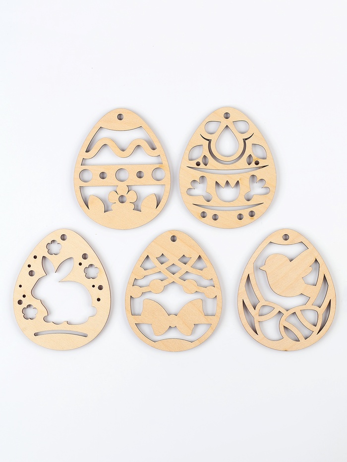 Заготовки для творчества. Роспись по дереву «Пасха: пасхальные подвески», 5 шт.