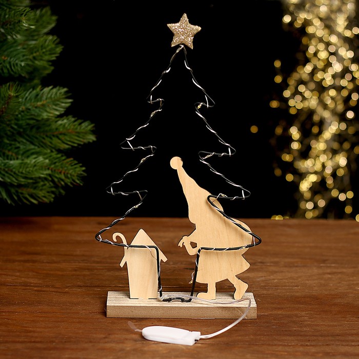 Декор с подсветкой «Ёлка» 20×6×20.5 см