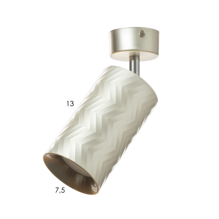 Спот «Астер» GU10 серебро 7.5×7.5×20 см