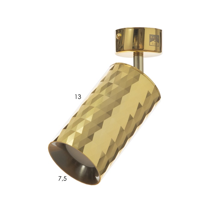 Спот «Андри» GU10 золото 7.5×7.5×20 см