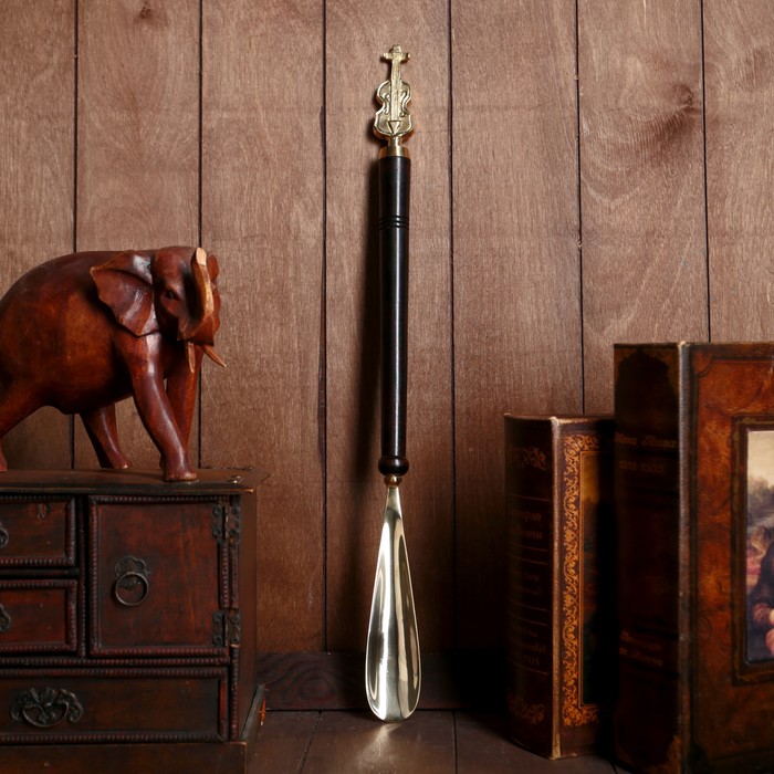 Ложка для обуви «Виолончель», 4×2.5×53 см, латунь