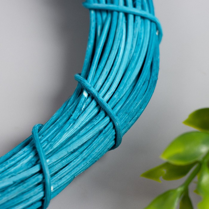 Кольцо для изготовления ловца снов «Синий», d=15 см, ротанг