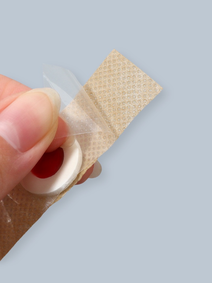 Пластырь для ног, набор - 12 шт., на клеевой основе, бежевый