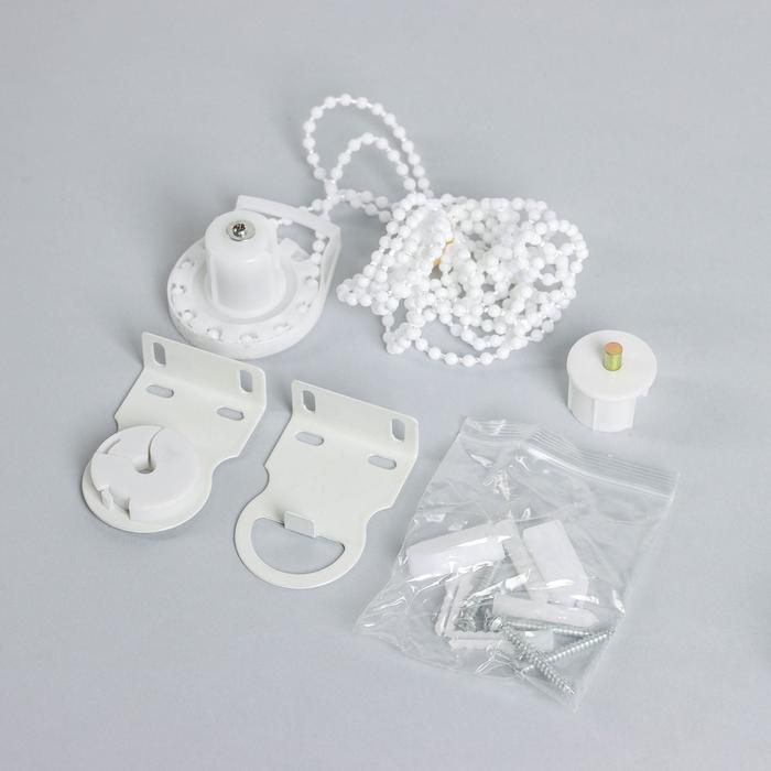 Штора рулонная «Ветви», блэкаут, 90×200 см, белая