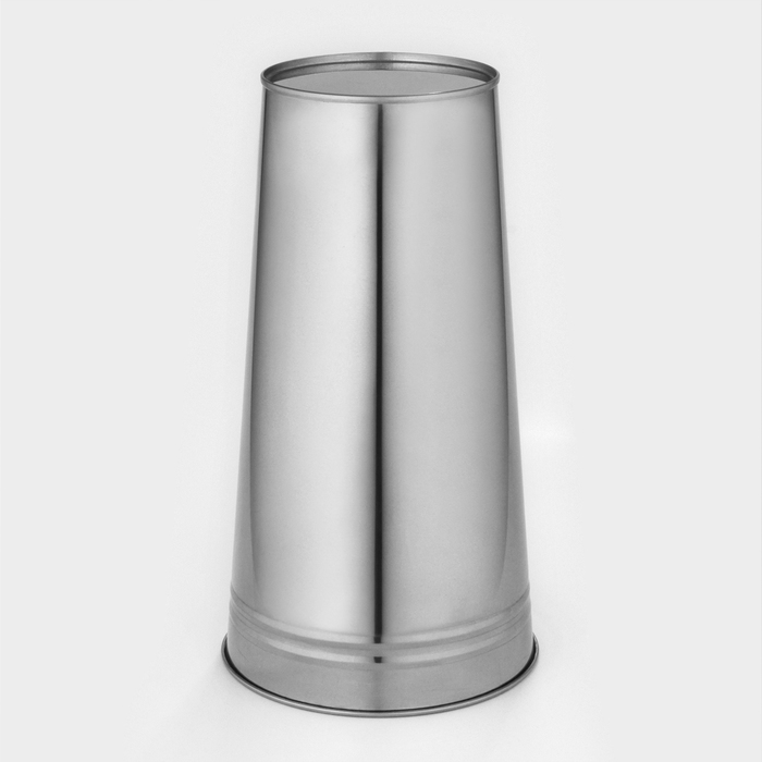 Вазон без ручек, 9 л, h=39 см, нержавеющая сталь, ГОСТ