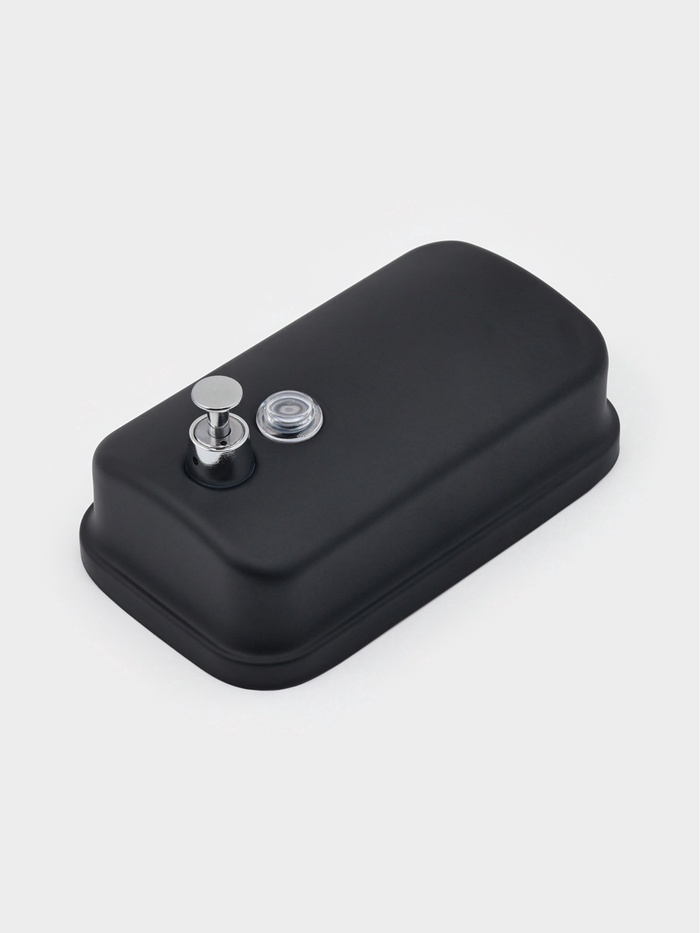 Диспенсер для жидкого мыла Stölz, механический, 800 мл, нержавеющая сталь, чёрный