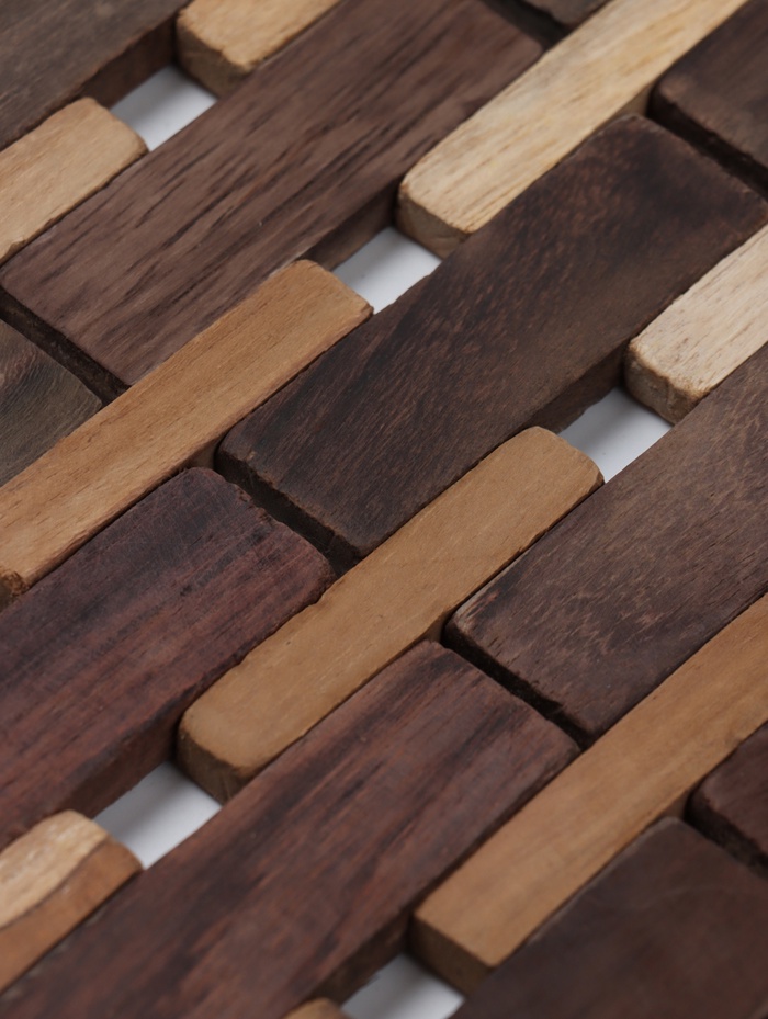 Коврик из тикового дерева, 30×20×0.7 см