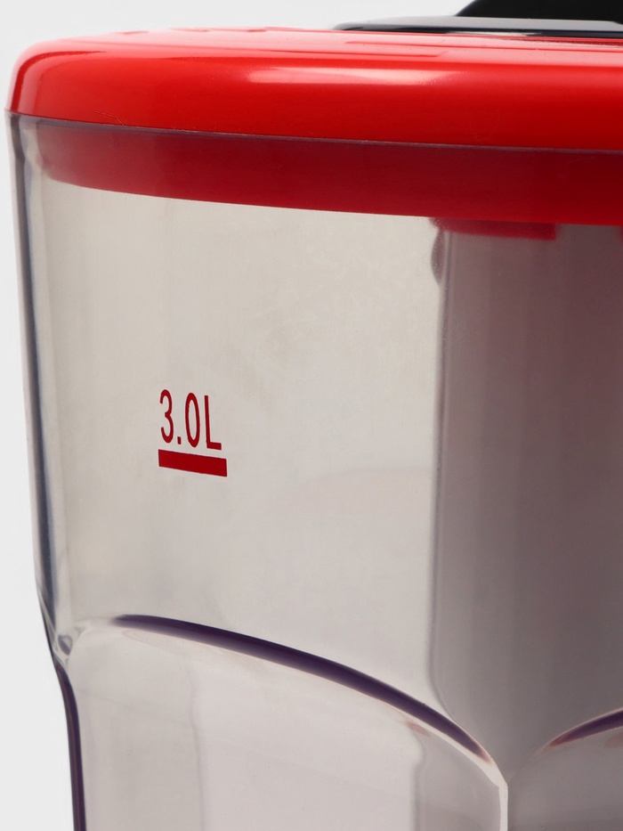 Башня пивная Tavimo, колба 3 л, ёмкость для льда, подсветка, пластик, красная