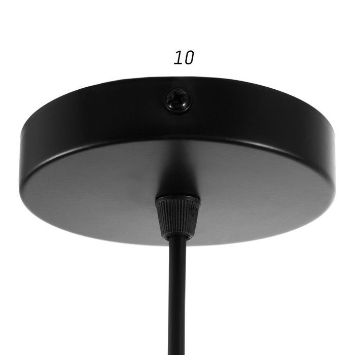 Люстра BayerLux «Баркас», E27, 1×40 Вт, чёрная, подвес, 39×39×100 см