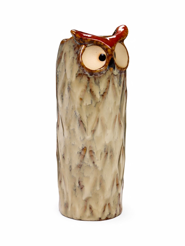 Декоративное кашпо - ваза «Сова Мила», 750 мл, 23×9×9 см, керамическое