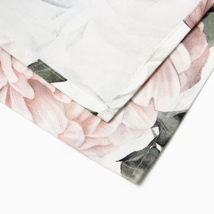 Кухонный набор «Этель. Пионы»: полотенце 40×73 см, прихватка 19×19 см, фартук 60×65±5 см