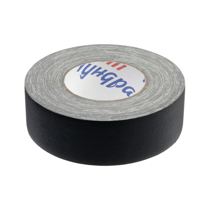 Лента клейкая «Про-Гафф» ТУНДРА, черная, 350 мкм, 48 мм × 50 м