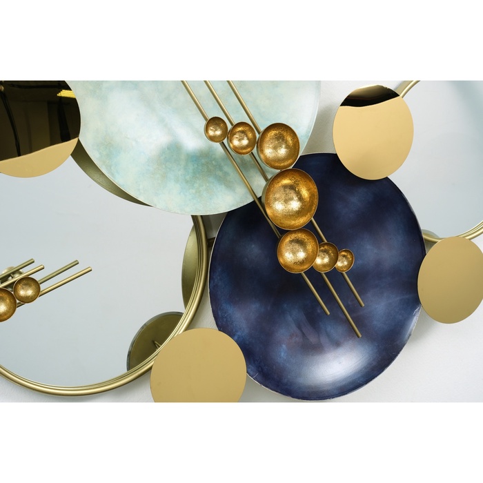 Декор настенный с зеркалом «Космические мотивы», панно металл, 74×138×12 см