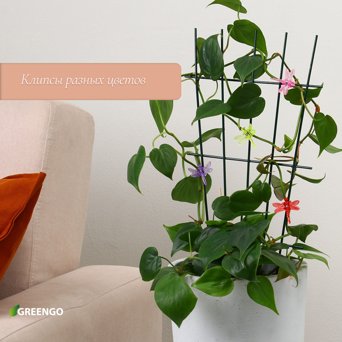 Клипса для растений «Стрекоза», набор 10 шт., МИКС, Greengo