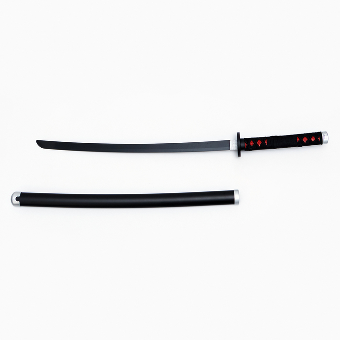 Макет оружия «Сувенирная катана на подставке. Танзи», 75 см, клинок 48 см, чёрная