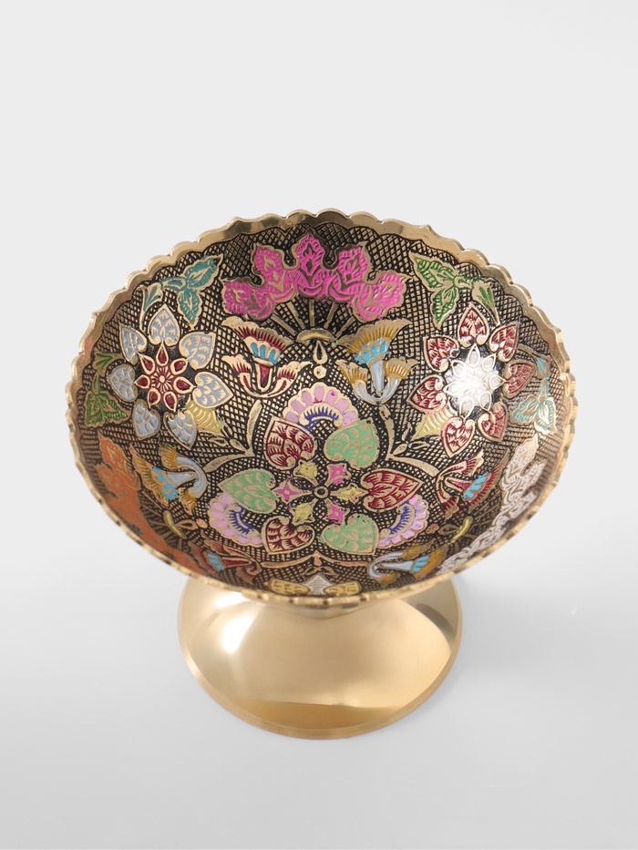 Креманка «Разноцветье», 14×14×10.5 см, латунь