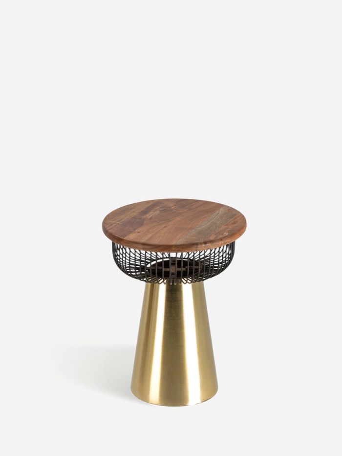 Столик журнальный «Венский кофе», 40.5×40.5×52.5 см, железо, дерево