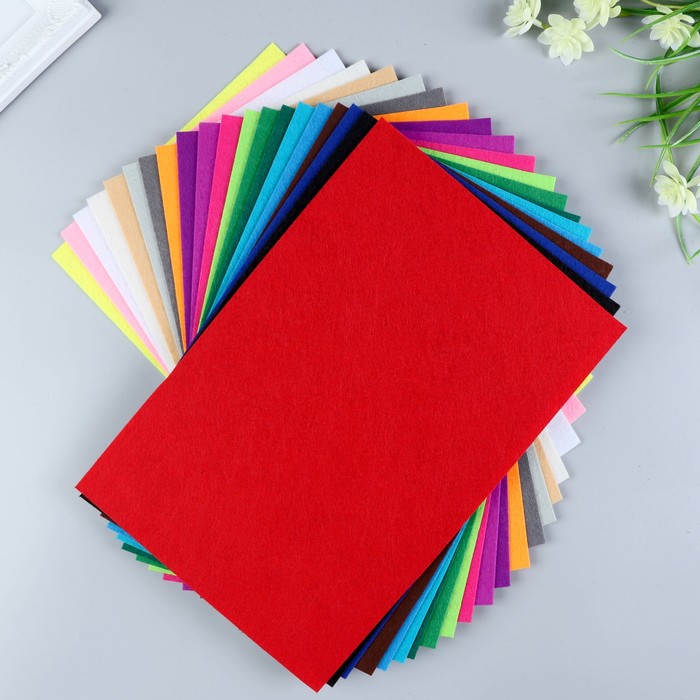 Набор фетра (жесткий) 1 мм 20×30 см 20 листов, ассорти