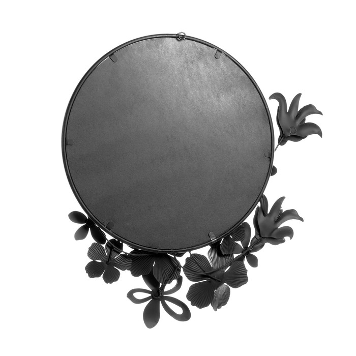 Декор настенный с зеркалом «Цветочная феерия», панно металл, 67.9×64.8×5.7 см