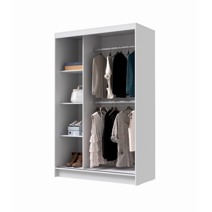 Шкаф – купе «Бруно 1», 1310×500×2000 мм, цвет белый гладкий