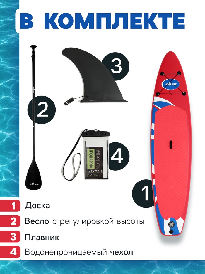 SUP доска надувная TOURING KELPIE 11.5", 347×80×15 см