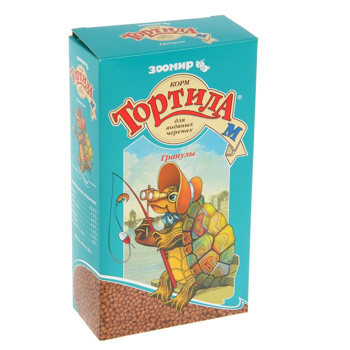 Корм «Тортила М Гранулы» для водяных черепах, гранулированный, 90 г