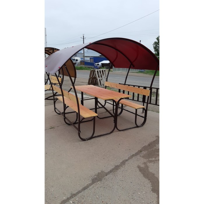 Беседка для дачи «Летняя 3», 2×1.8×1.9 м, металл, под поликарбонат