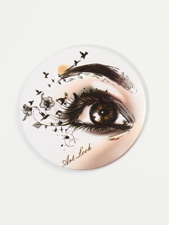 Зеркало карманное «Взгляд», d=7 см, белое