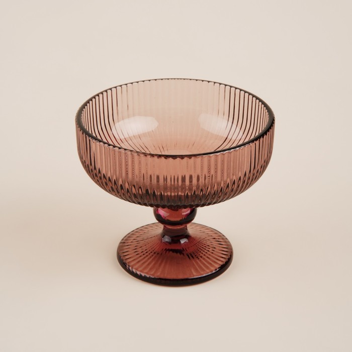 Креманка SL Home «Модерн», 300 мл, 12×10 см, стекло, розовая