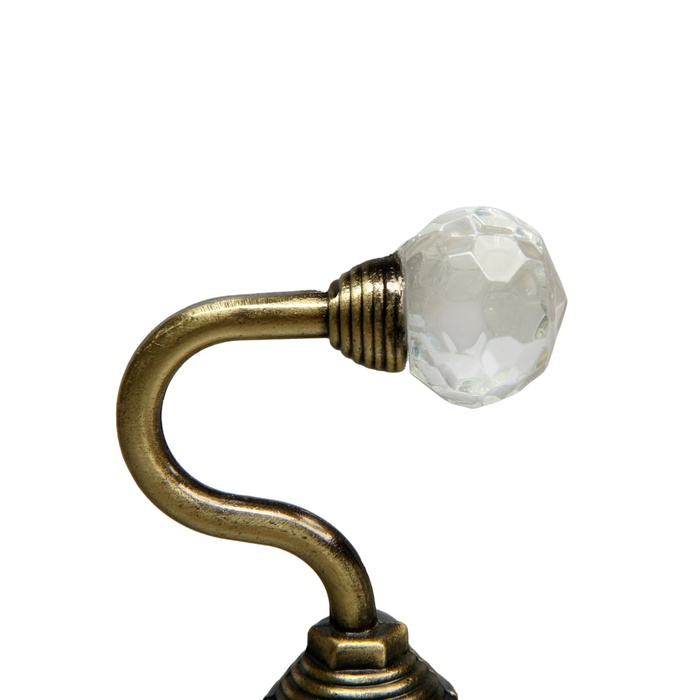 Держатель для штор ««ТУНДРА»» KS007, однорожковый, цвет бронза, набор 2 шт.