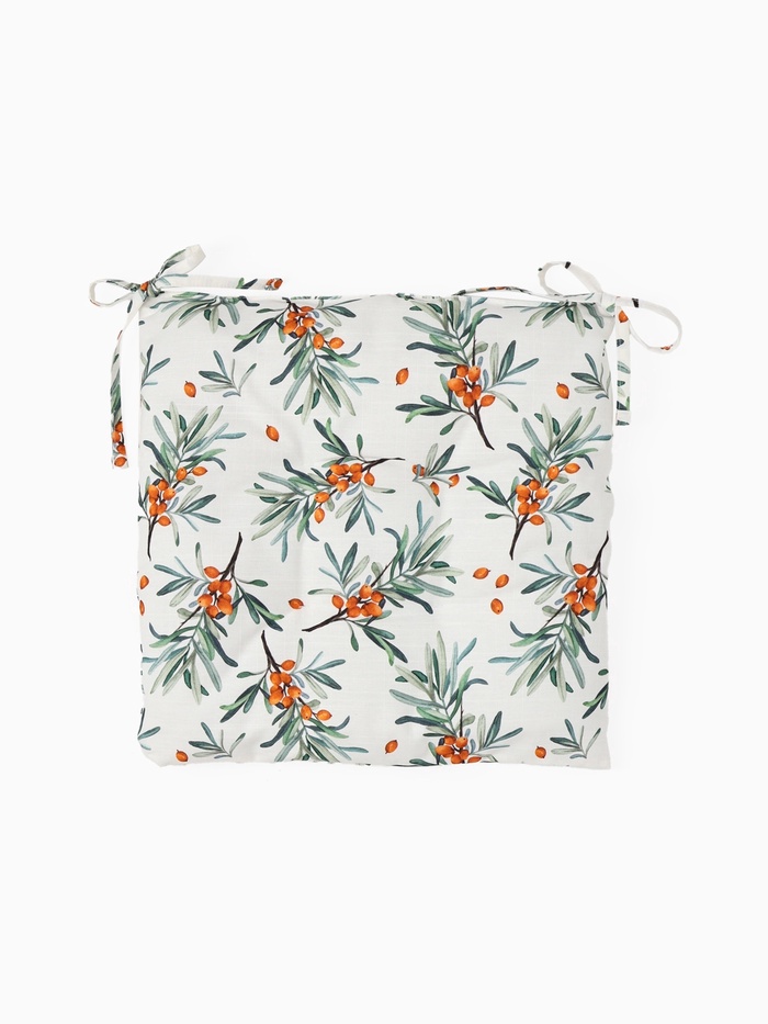 Подушка на стул «Этель» Berry garden, 42×42 см, белая