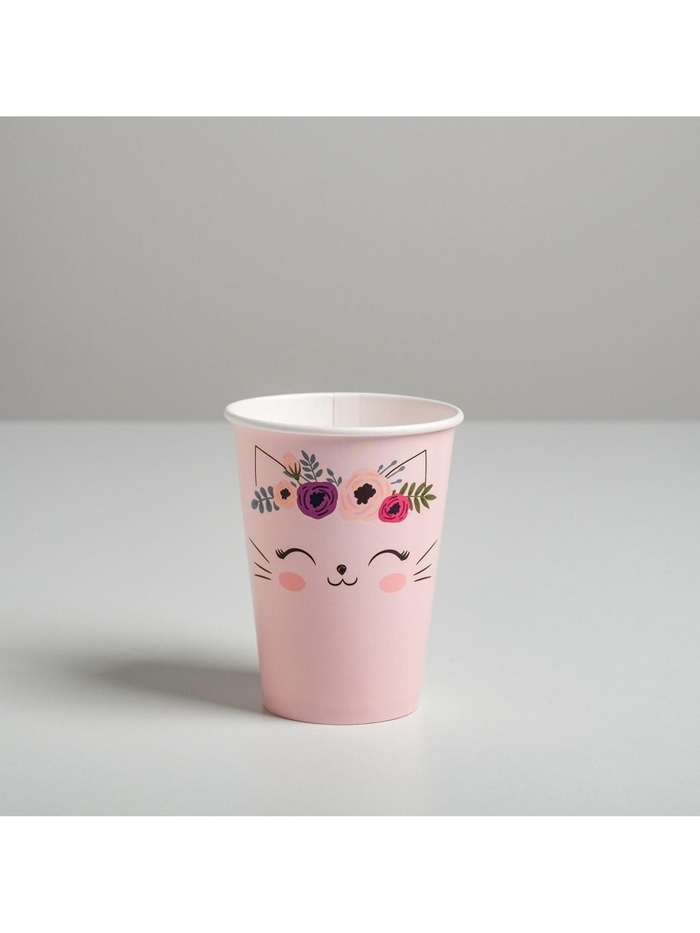 Стакан для цветов «Котик», 350 мл