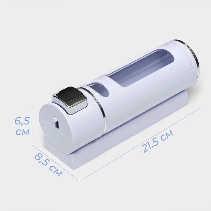Диспенсер для жидкого мыла SAVANNA, механический, 400 мл, металл, белый