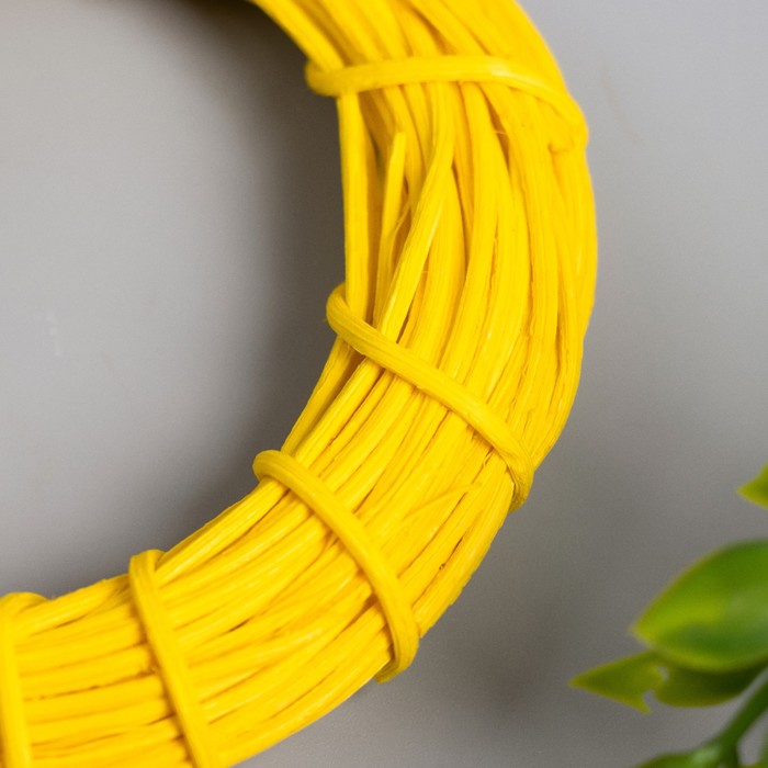 Кольцо для изготовления ловца снов «Жёлтый», d=10 см, ротанг