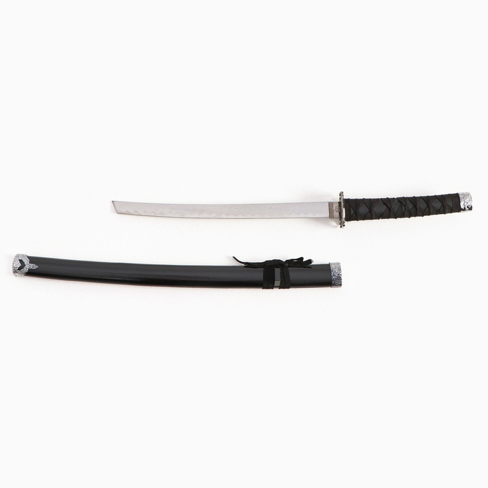 Макет оружия «Сувенирная катана на подставке», чёрные ножны, 78 см, МИКС