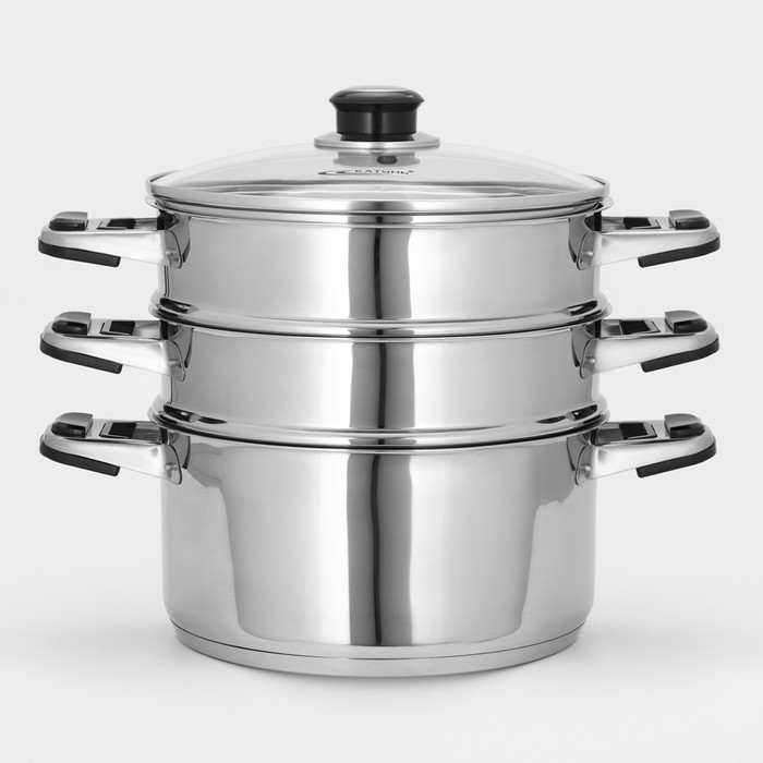 Мантоварка Катунь «Алтын», 8.5 л, d=22 см, капсульное дно, индукция, нержавеющая сталь