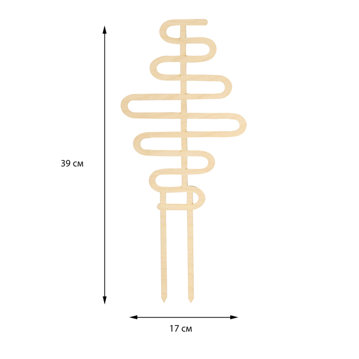 Шпалера, 39×17 см, дерево, «Змейка», Greengo