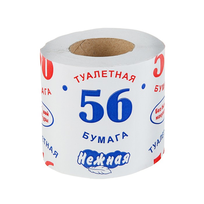 Туалетная бумага «Нежная 56», 1 слой
