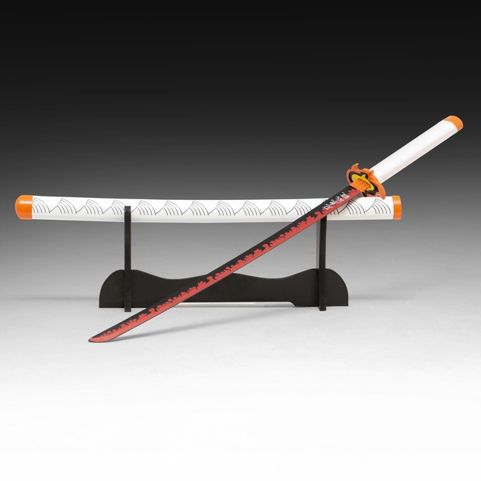 Макет оружия «Сувенирная катана на подставке. Кеджу», 75 см, клинок 48 см, белая