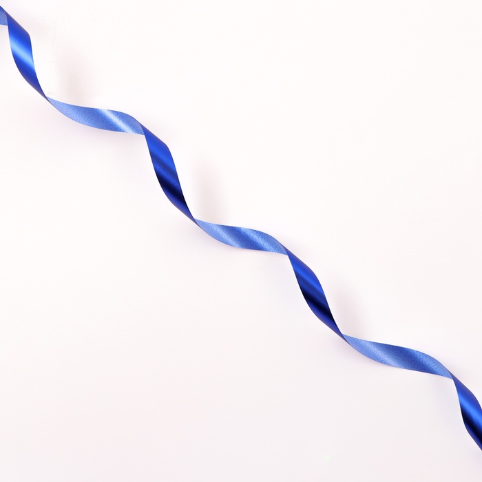 Лента для декора и подарков «Металлик», 1.2 см × 45 м, синяя