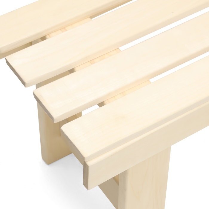 Лавка деревянная, 130×33×41 см, липа, для бани, дачи и сада