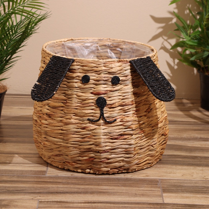 Корзина плетёная «Собачка», 32×32×37 см
