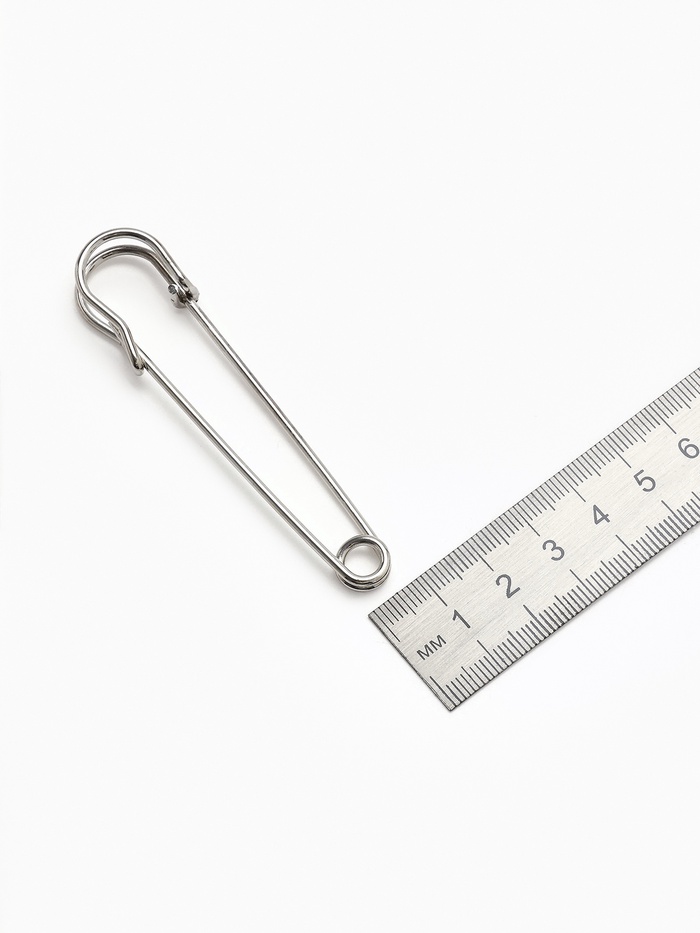 Булавка 8×1.5 см (набор 2 шт.), СМ-208, цвет серебра