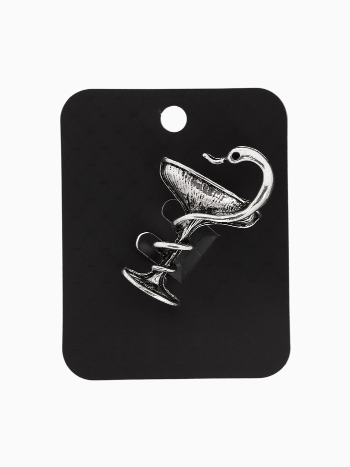 Брошь «Змея в геральдике» знак, цвет чернёное серебро