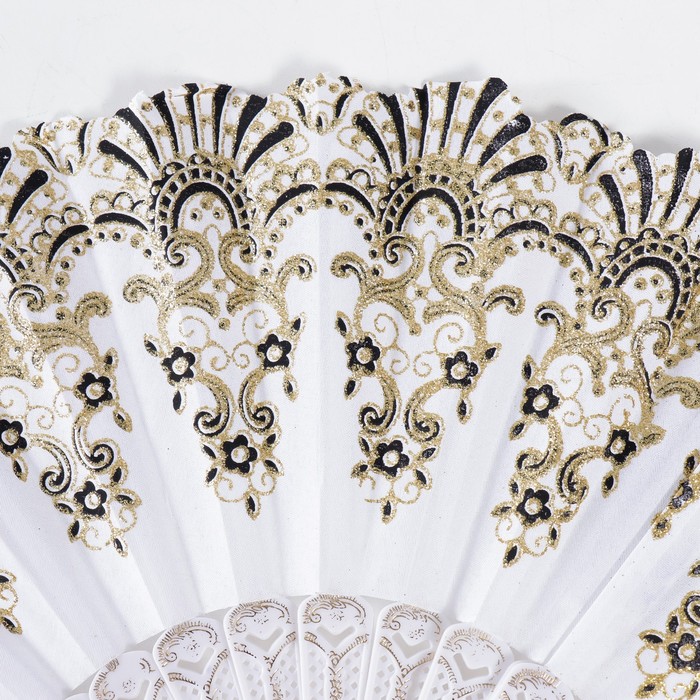 Веер складной «Греция», пластик, текстиль, 22 см, МИКС