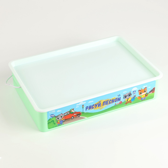 Планшет «Рисование песком», 27×39 см, песок 1 кг, 10 фигурок, набор для творчества