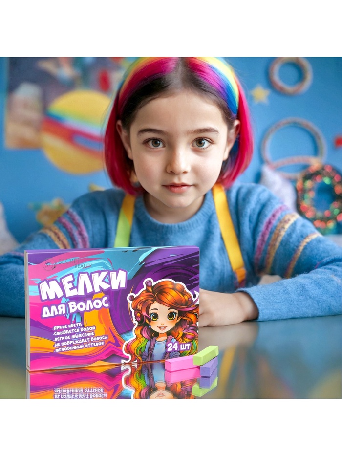 Мелки для волос, 24 шт.